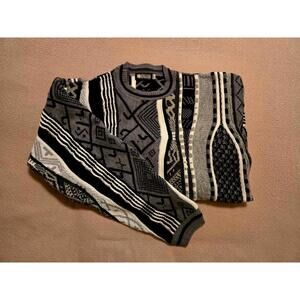 Megalos 2XT Vintage 90s Textured Knit Sweater